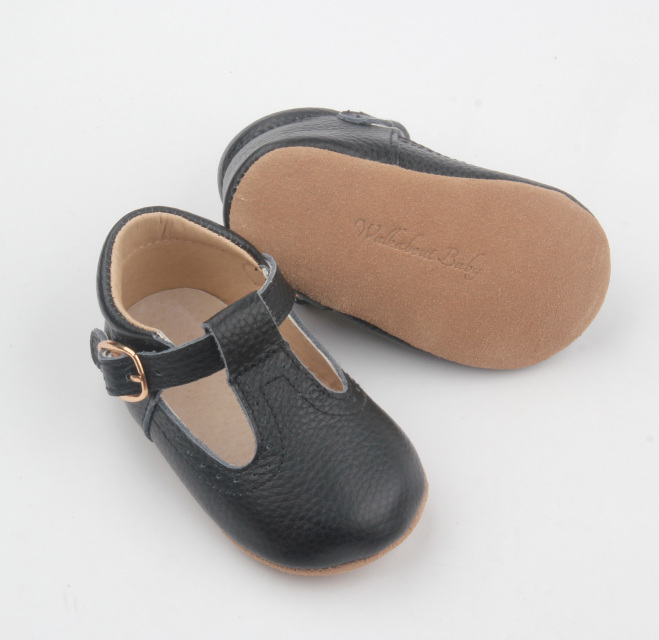 Walkabout Baby | Melbourne Black T-bar Shoes